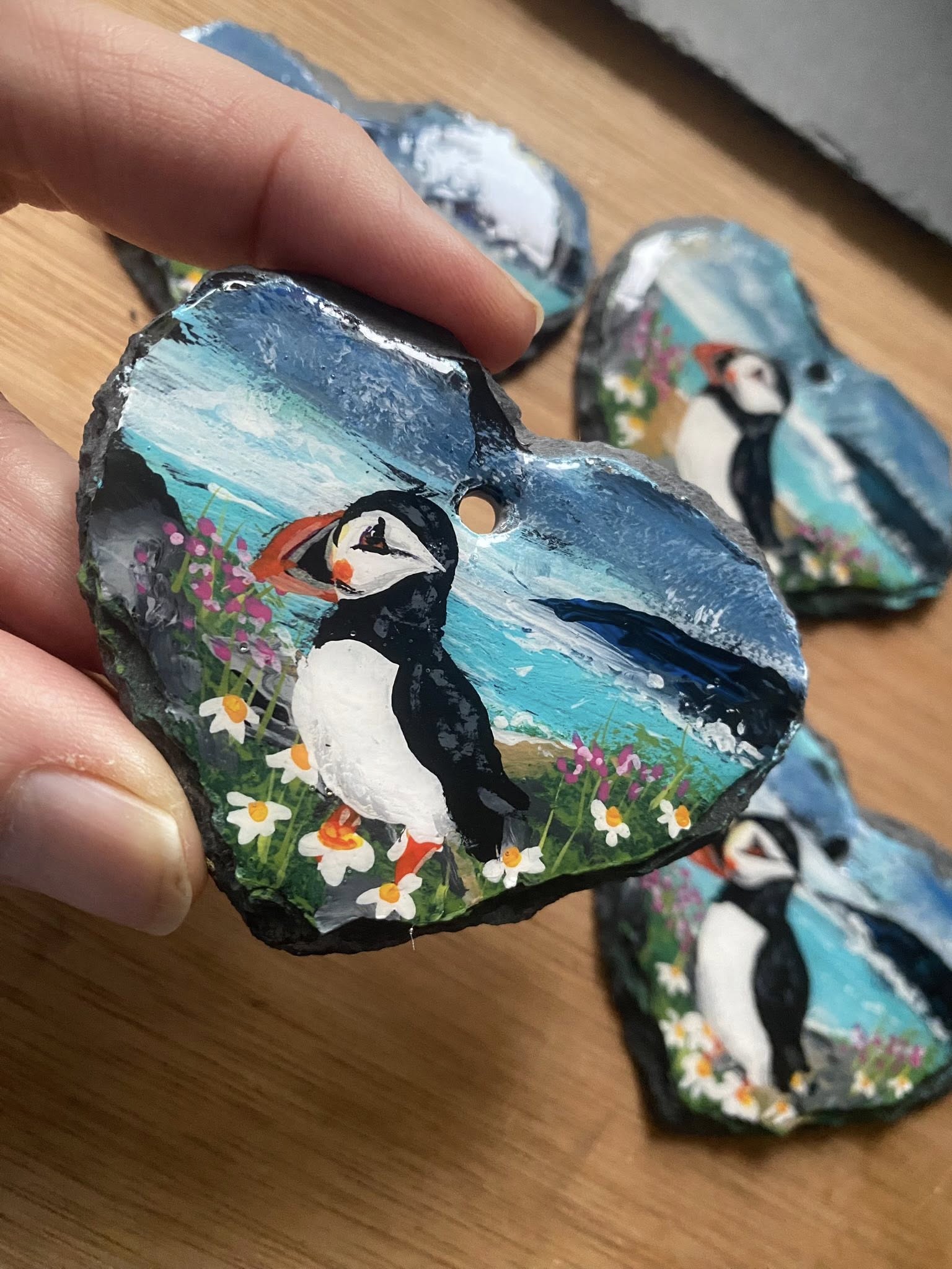 Artist Hand-painted Welsh Slate